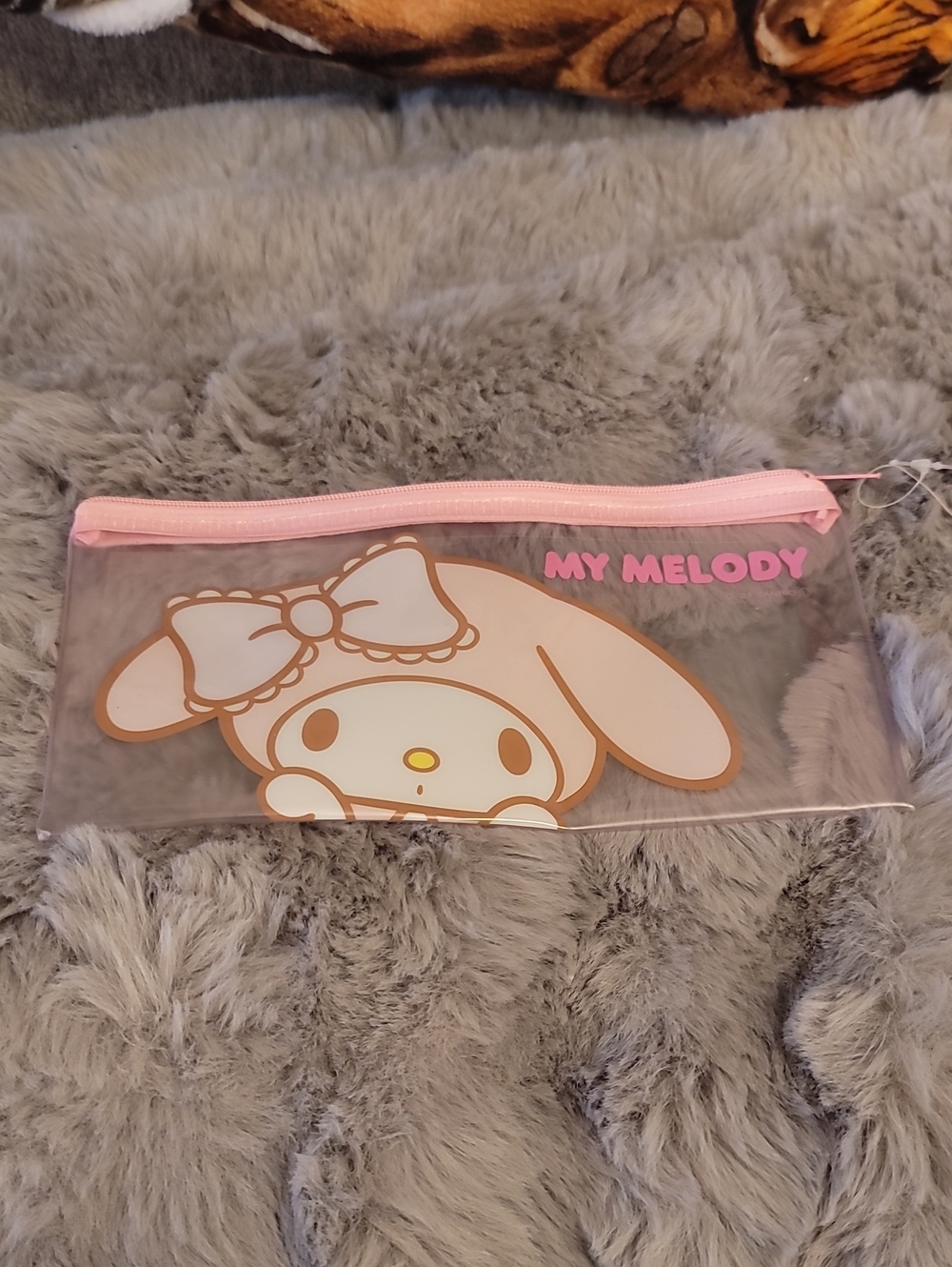 Sanrio My Melody Pink Clear Pencil Pouch with Character Print
